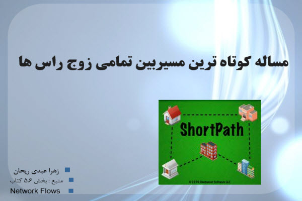 پاورپوینت مساله کوتاه ترین مسیربین تمامی زوج راس ها