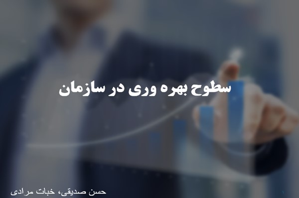 پاورپوینت سطوح بهره وری در سازمان